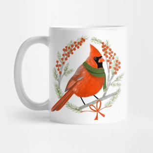 Red Cardinal Christmas Mug